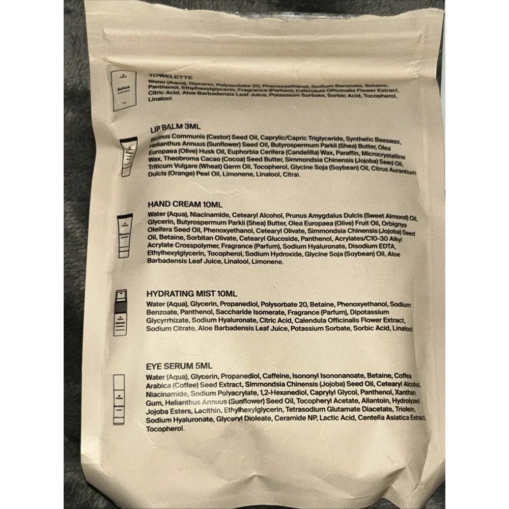 2025 United Therabody Polaris Business Class Amenity Kit Ivory Open‎ box